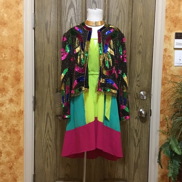 Karlie color block Halter neck high low dress - Picture 7 of 8